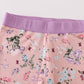 Purple floral print bamboo pajamas pants set