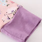 Purple floral print bamboo pajamas pants set