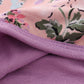 Purple floral print bamboo blanket