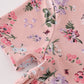 Purple floral print bamboo dress