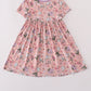 Purple floral print bamboo dress