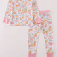 Pink pumpkin bamboo pajamas set