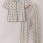 Green duck print bamboo mom pajamas set