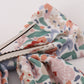 Blue floral print sailor bow
