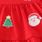 Red christmas sequin tiered girl dress