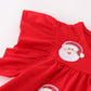 Red christmas sequin tiered girl dress