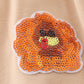 Cream turkey sequin tiered ruffle dress