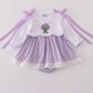 Lavender ribbon lace embroidery gingham bubble