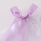 Lavender ribbon lace embroidery gingham bubble