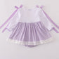 Lavender ribbon lace embroidery gingham bubble