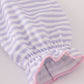 Purple puppy french knot stripe bloomer set
