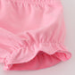 Purple puppy french knot stripe bloomer set