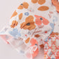Floral print smocked ruffle bubble