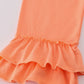 Floral print smocked ruffle pants set