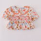 Floral print smocked dress