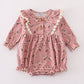 Floral corduroy lace ruffle bubble