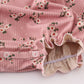 Floral corduroy lace ruffle bubble