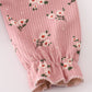 Floral corduroy lace ruffle bubble