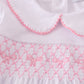 Pink bow smocked bubble