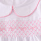 Pink bow smocked pants set