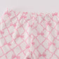 Pink bow smocked pants set
