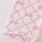 Pink bow smocked pants set