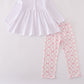 Pink bow smocked pants set