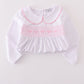 Pink bow smocked pants set