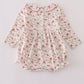 Pink rose hand smocked bubble
