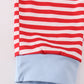 Blue airplane embroidery stripe pants set