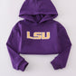 LSU glitter hoodie top