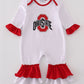 Ohio glitter ruffle romper