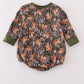 Forest hunting deer embroidery bubble
