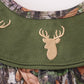 Forest hunting deer embroidery ruffle romper