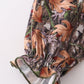 Forest hunting deer embroidery ruffle romper