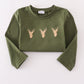 Forest hunting deer embroidery pants set