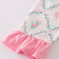 Pink golf print ruffle dress