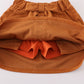 Black pearl bow corduroy skorts set
