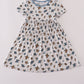 Blue floral print bamboo dress