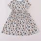 Blue floral print bamboo dress