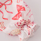 Red bow smocked bubble