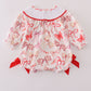 Red bow smocked bubble