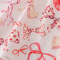 Red bow smocked bloomer set