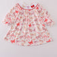 Red bow smocked dress