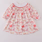 Red bow smocked dress