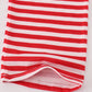 Red santa claus smocked stripe pants set