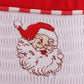 Red santa claus smocked top