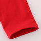 Red santa claus smocked top