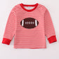 Red football applique top