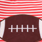 Red football applique top